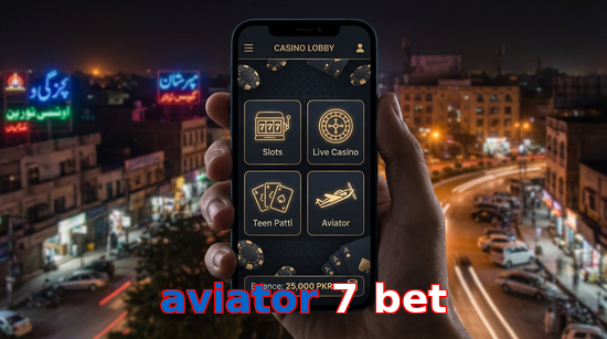 Main screen of Aviator 7 Bet app page for PK players