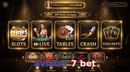 Main screen of Aviator 7 Bet casino page for PK players